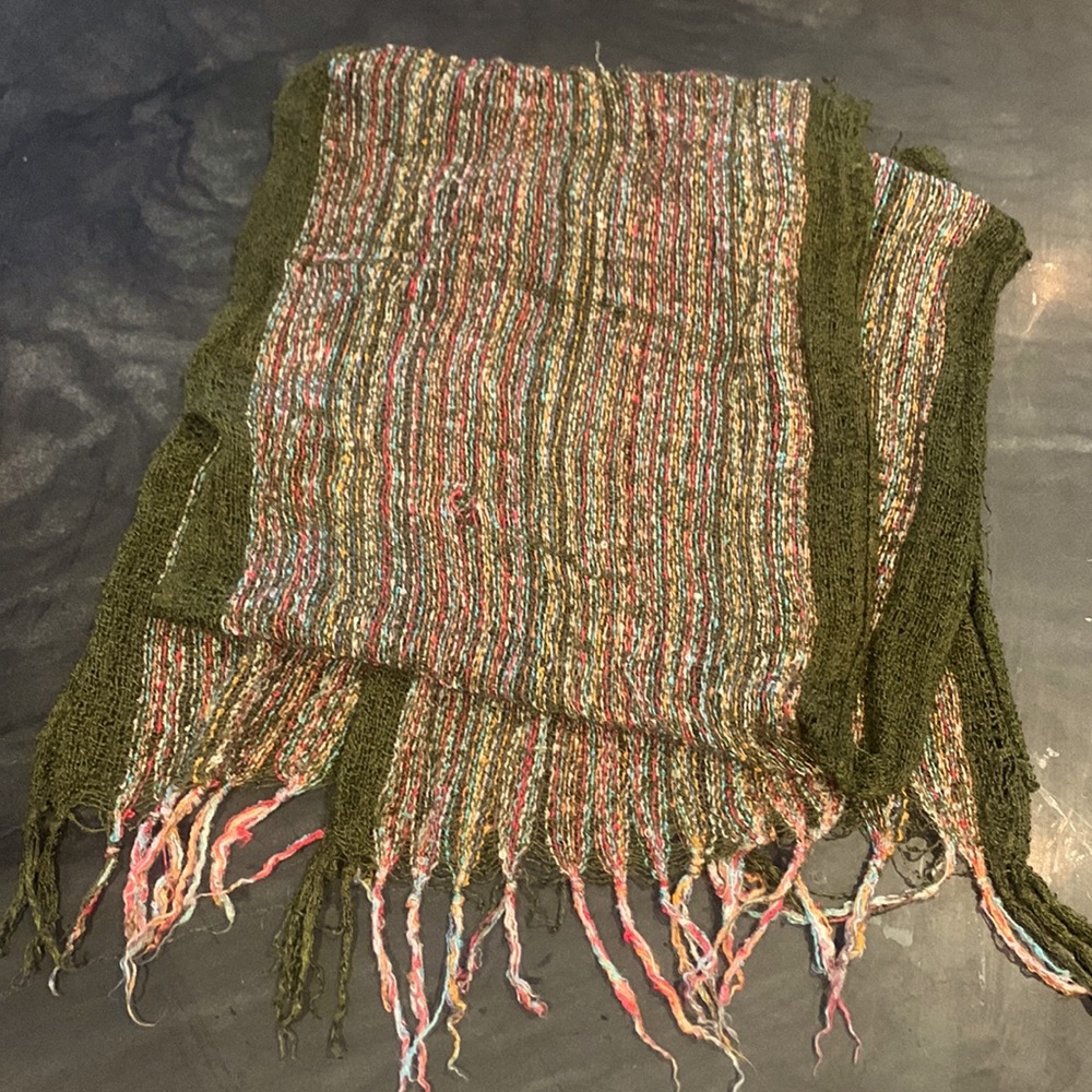 Colorful linen scarf